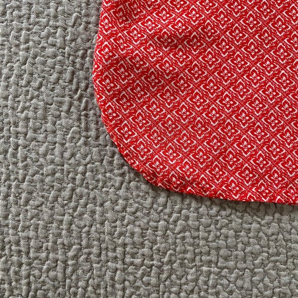 Dalia Collection - Fitted Half Button Longsleeve Print Pattern Blouse - Picture 7 of 9